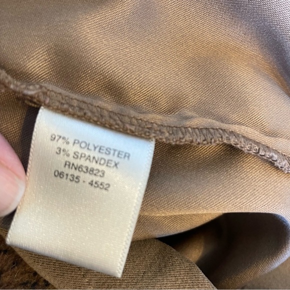 CHRISTOPHER & BANKS Women’s Tan Velvety Wrap Maxi Skirt Lined Size 10 - Picture 12 of 12